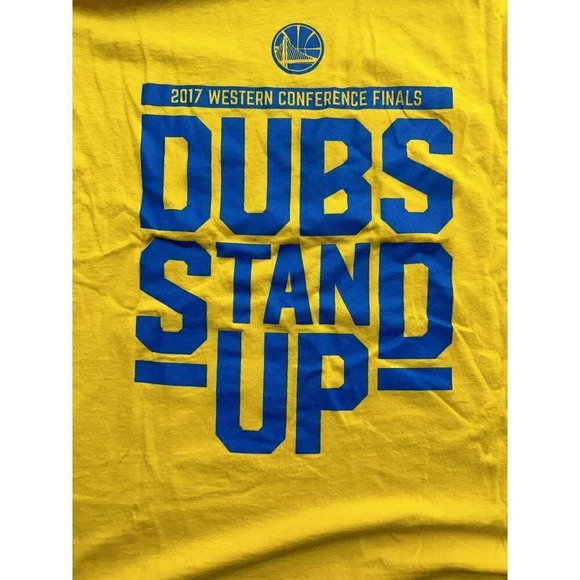 2017 Golden State Warriors Western  Conference Finals Yellow T-Shirt Men's XL - Picture 1 of 6